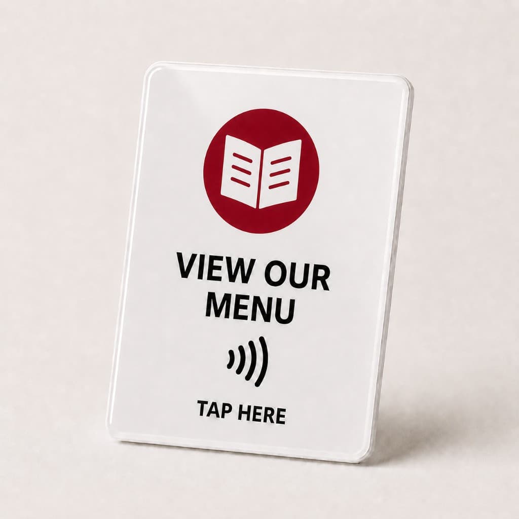 Menu tile that reads View our menu