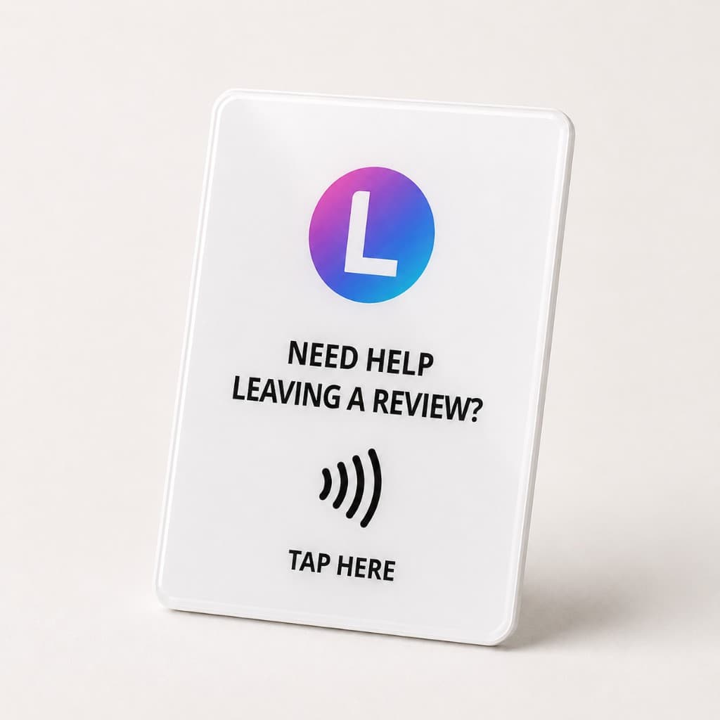 Review Helper tile that reads Need help leaving a review