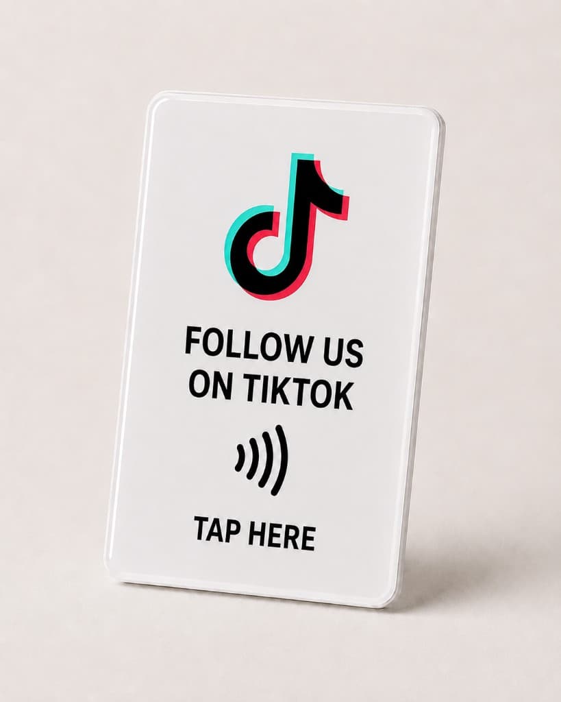 TikTok tile that reads Follow us on TikTok