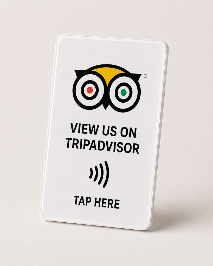 Tripadvisor tile that reads View us on Tripadvisor