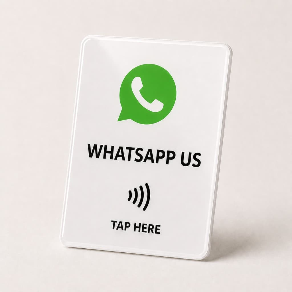 WhatsApp tile that reads WhatsApp us